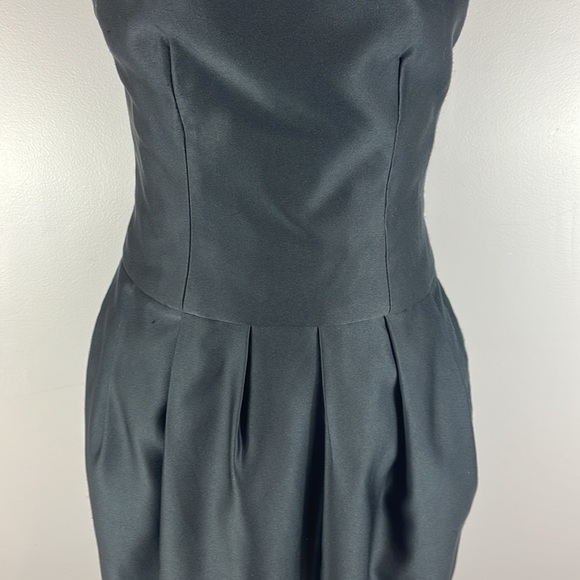 Victor Costa Vintage Black Off the Shoulder, V Back with Bow at Waist - Picture 6 of 17